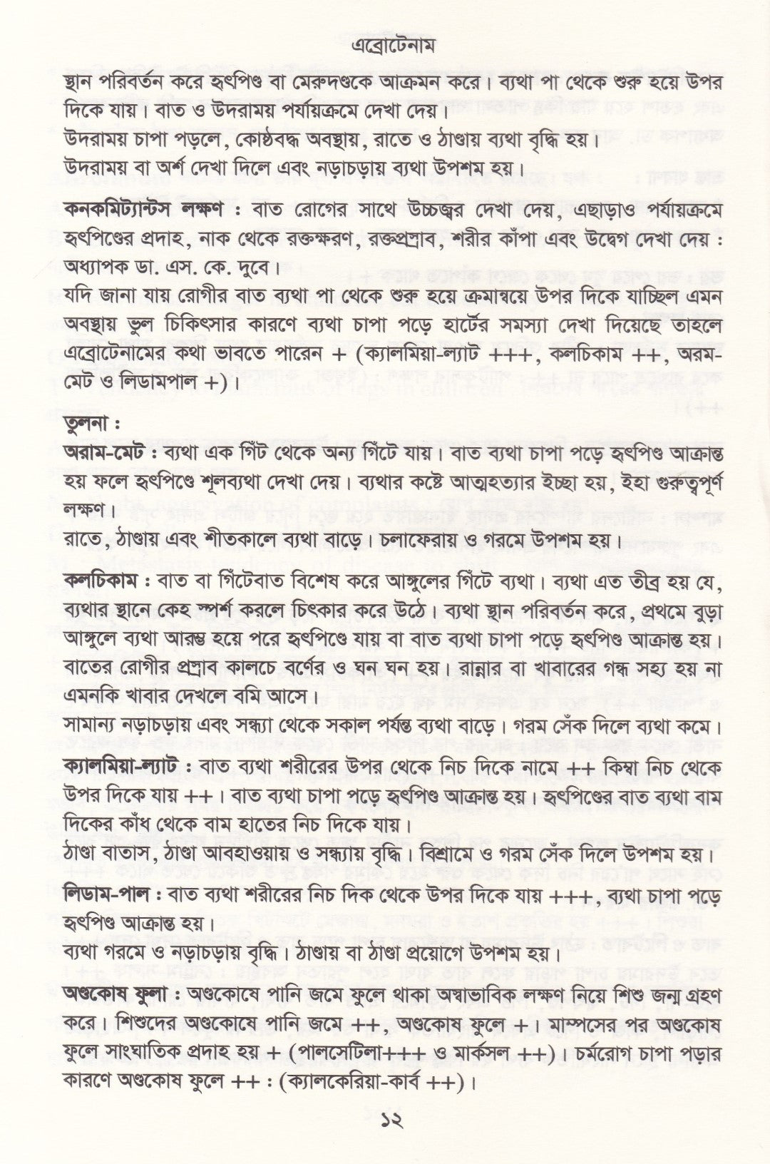 মেটিরিয়া মেডিকা ঔষধের প্রকৃতি ও ধাতুগত বৈশিষ্ট্য প্রথম খন্ড