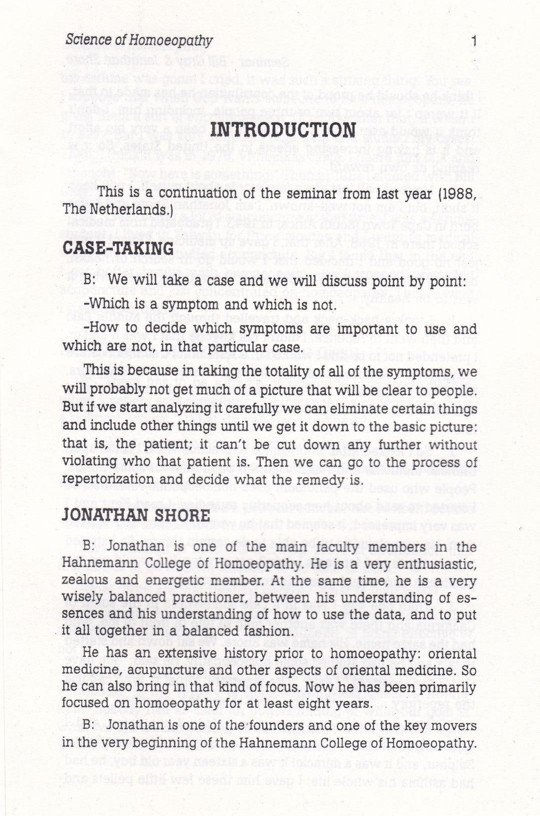 Tracking The Simillimum