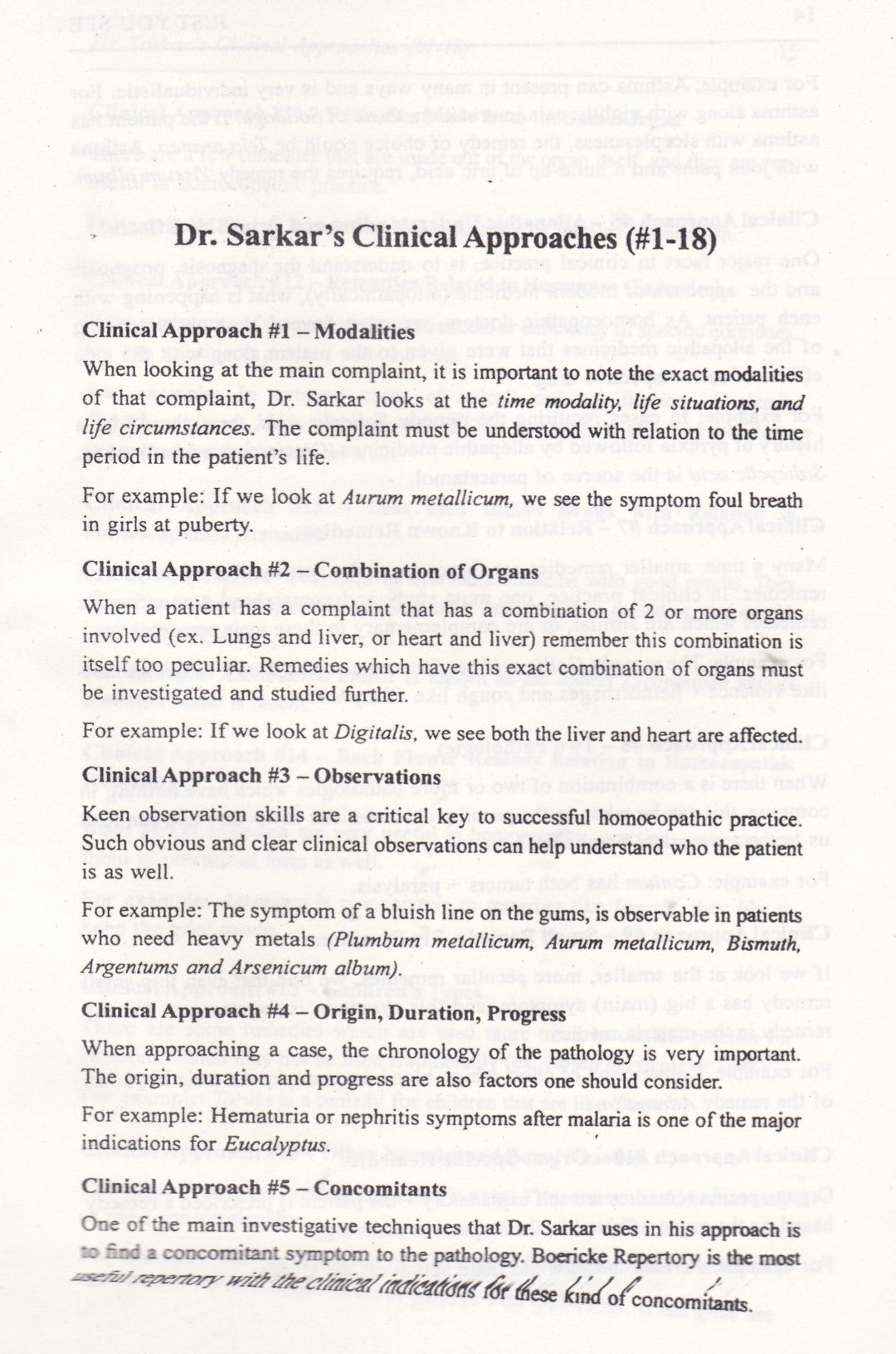 JUST YOU SEE Broadening The Homoeopathic Horizon