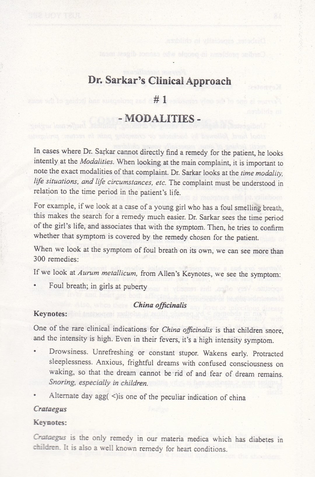 JUST YOU SEE Broadening The Homoeopathic Horizon