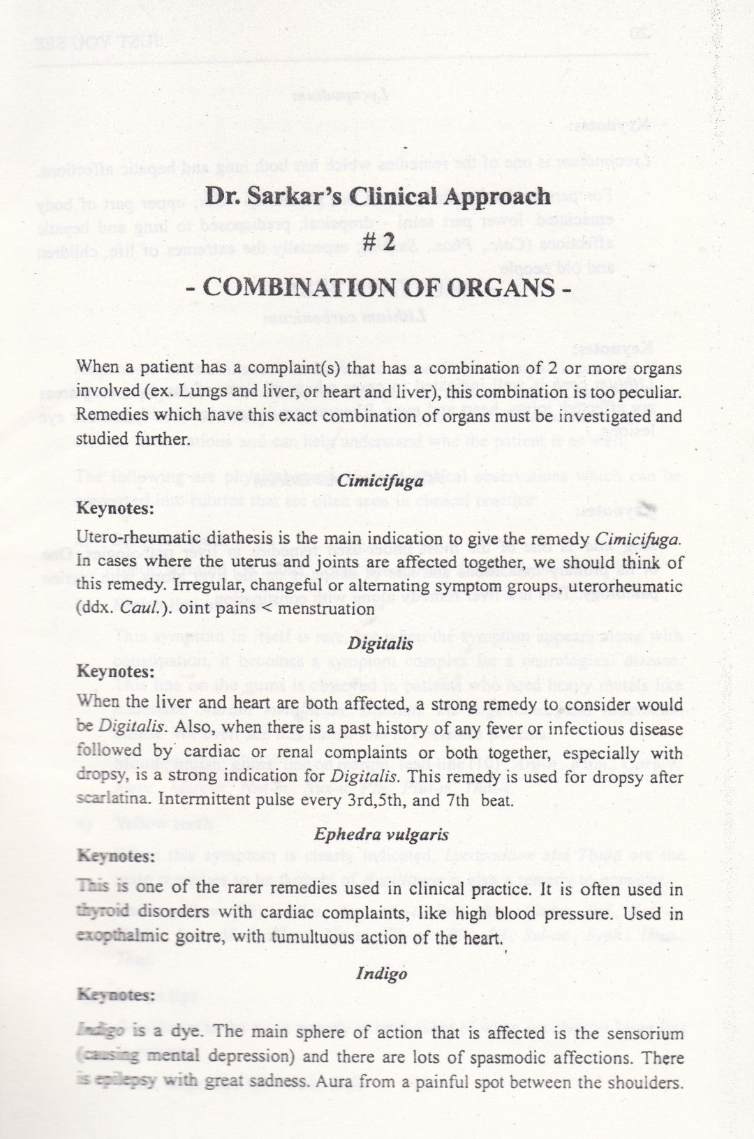 JUST YOU SEE Broadening The Homoeopathic Horizon