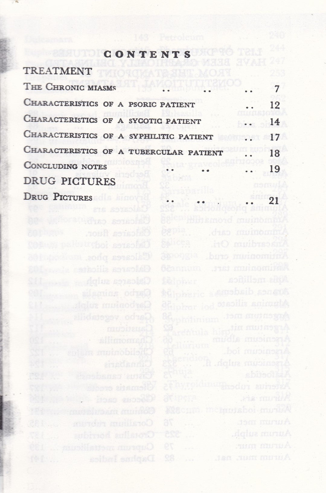 Constitution Drug Pictures & Treatment