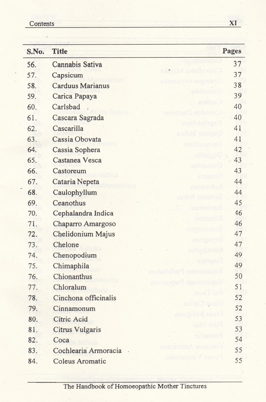 The Handbook Of Homoeopathic Mother Tinctures