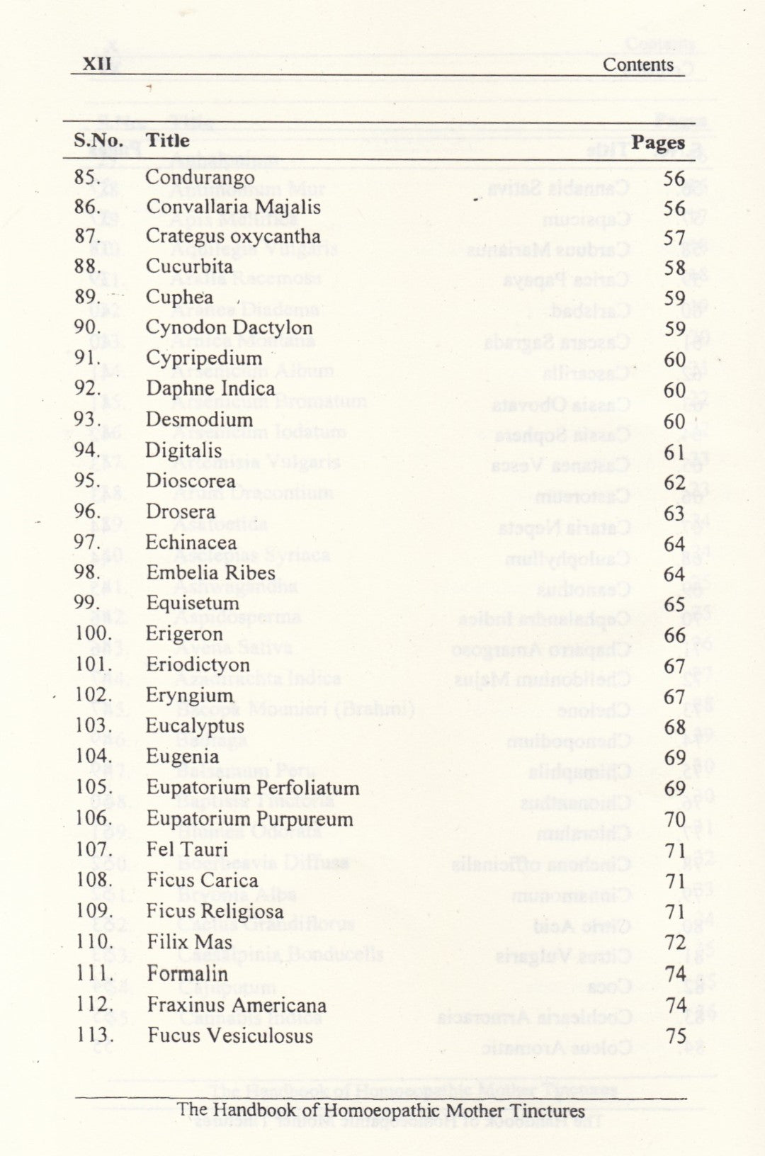 The Handbook Of Homoeopathic Mother Tinctures