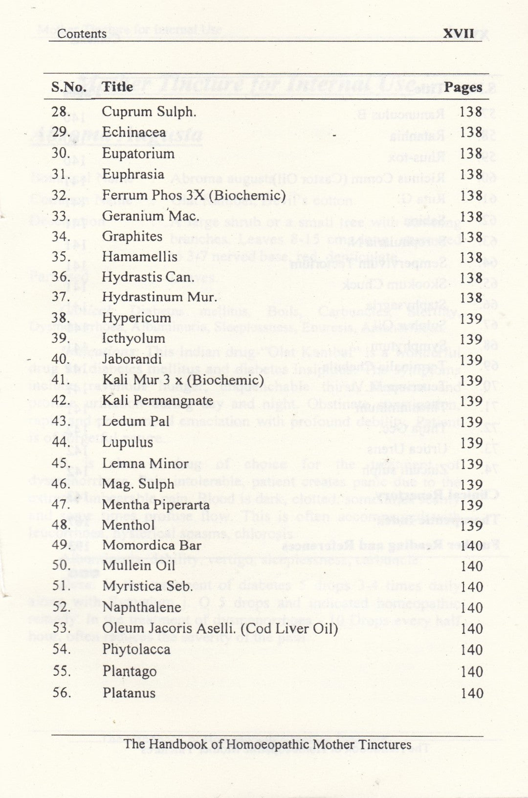 The Handbook Of Homoeopathic Mother Tinctures