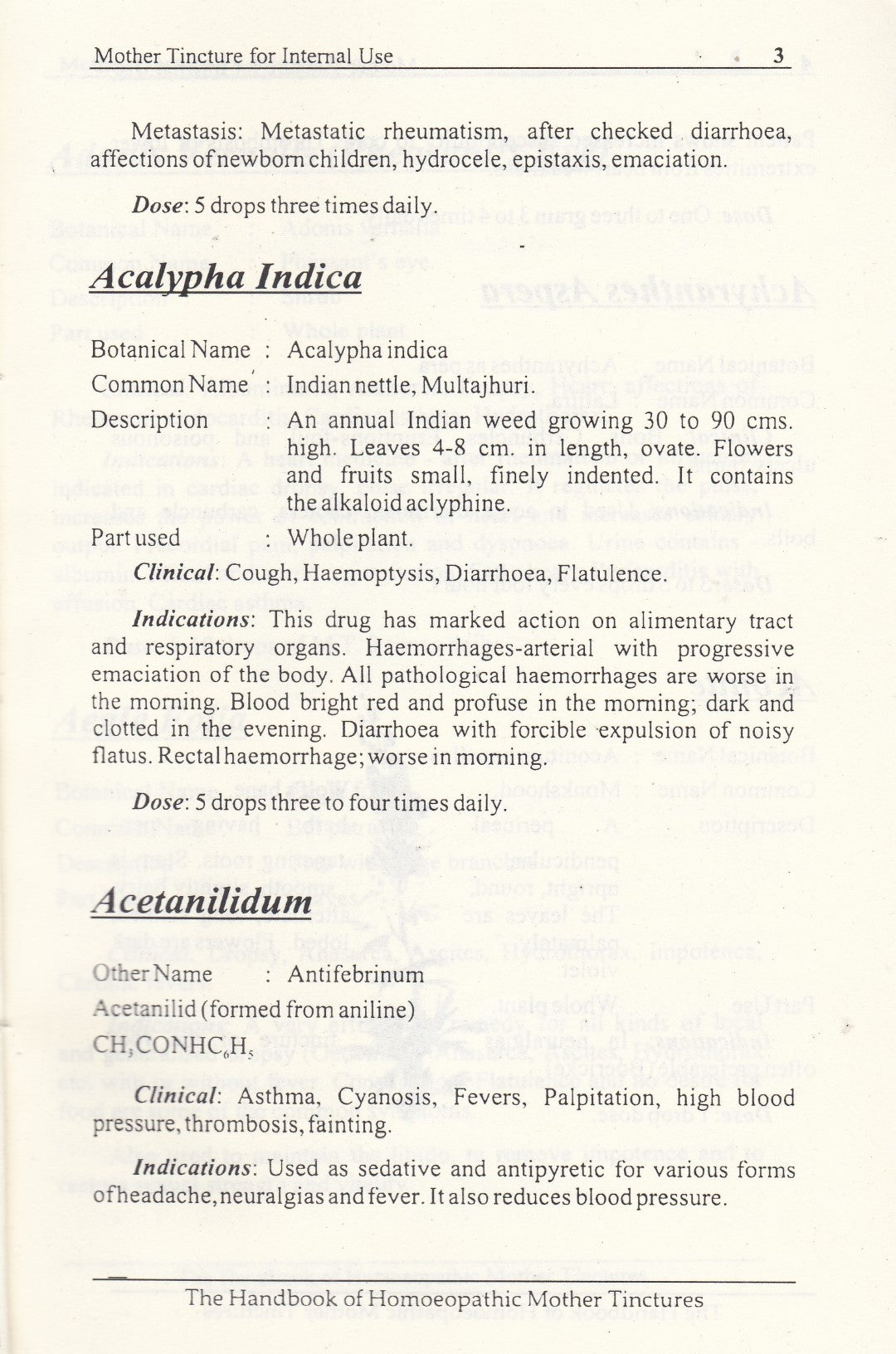 The Handbook Of Homoeopathic Mother Tinctures