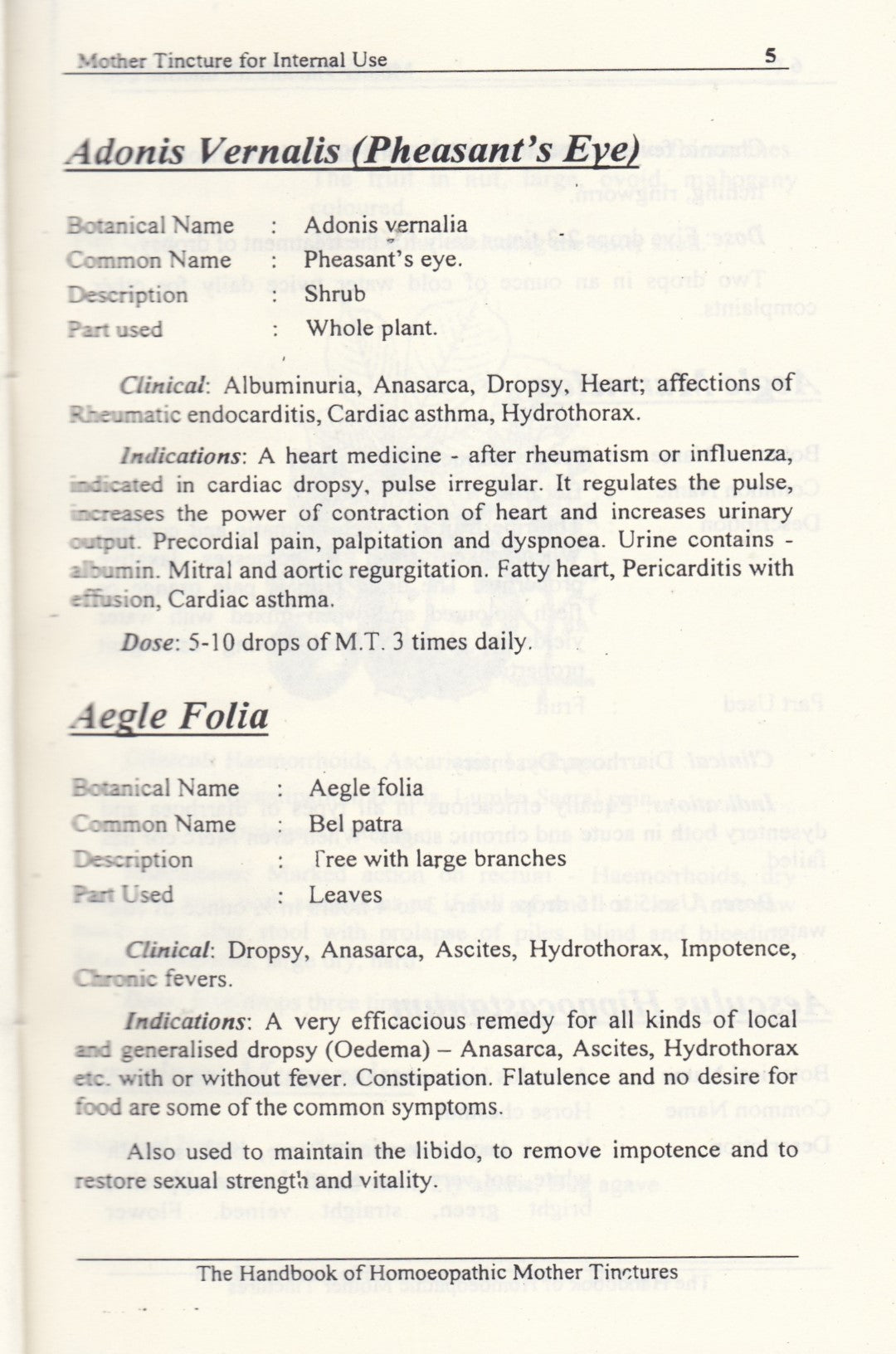The Handbook Of Homoeopathic Mother Tinctures