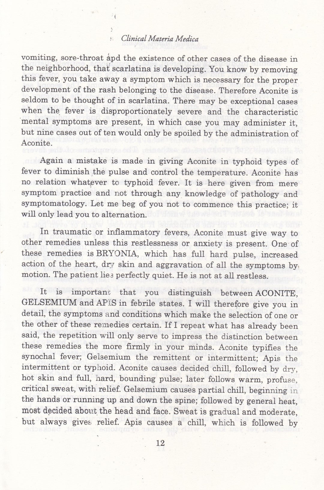 Clinical MATERIA MEDICA