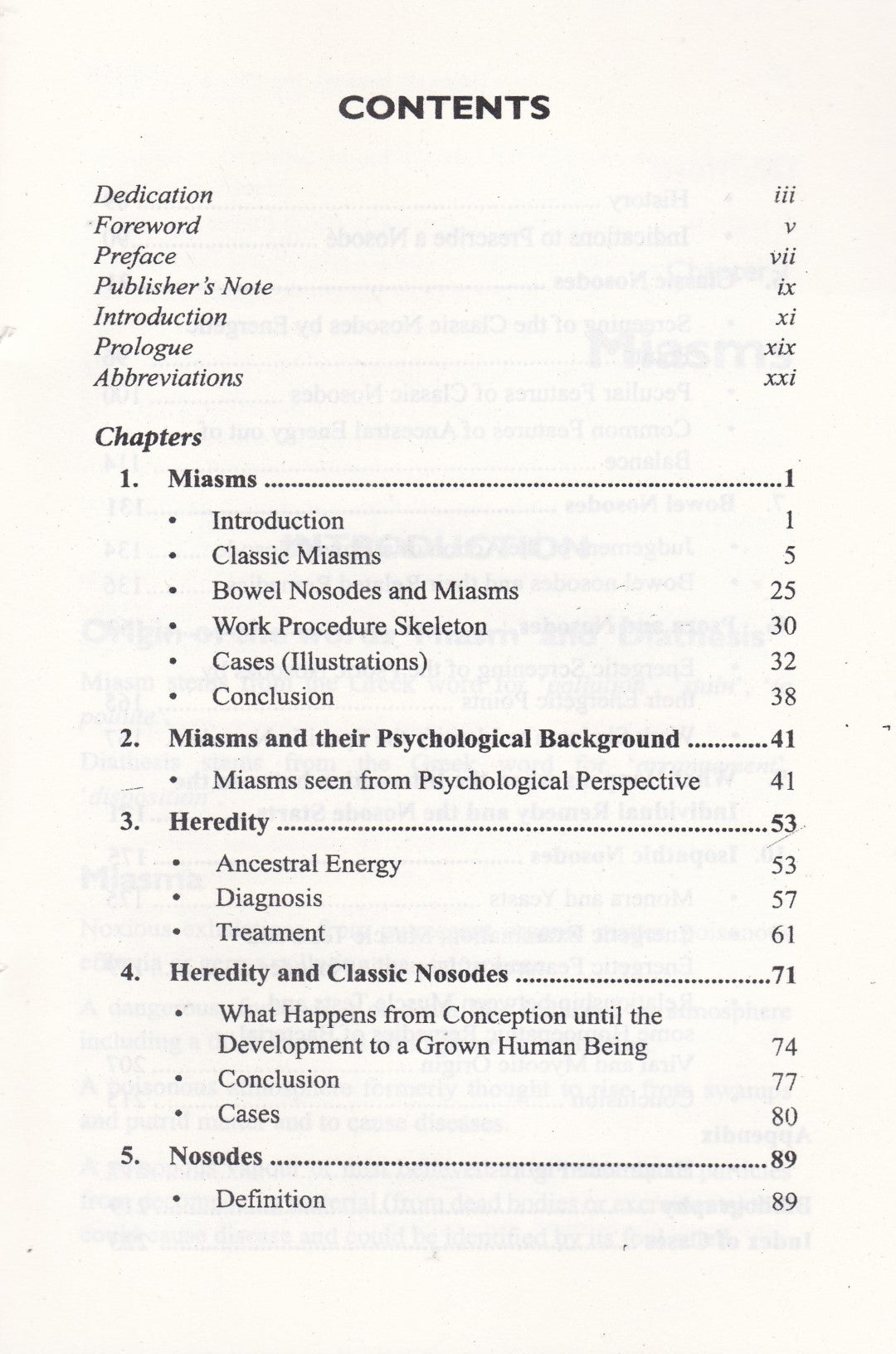 Notes On Miasms,  Heredity and Nosodes