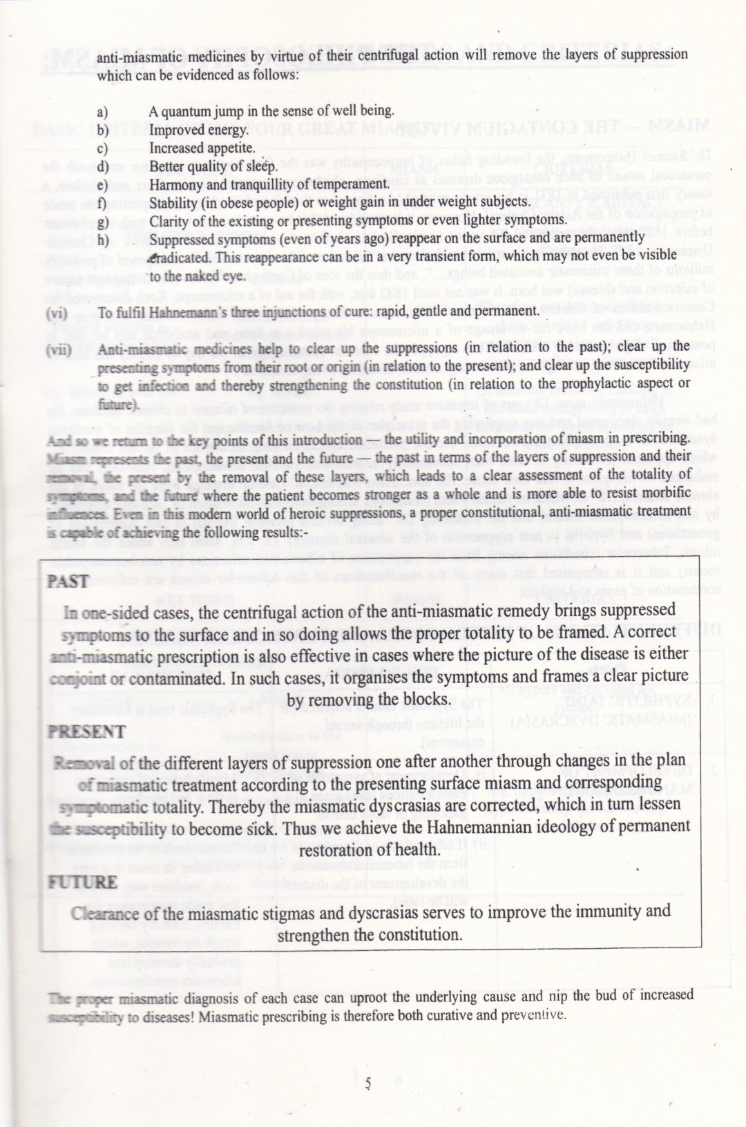 MIASMATIC PRESCRIBING