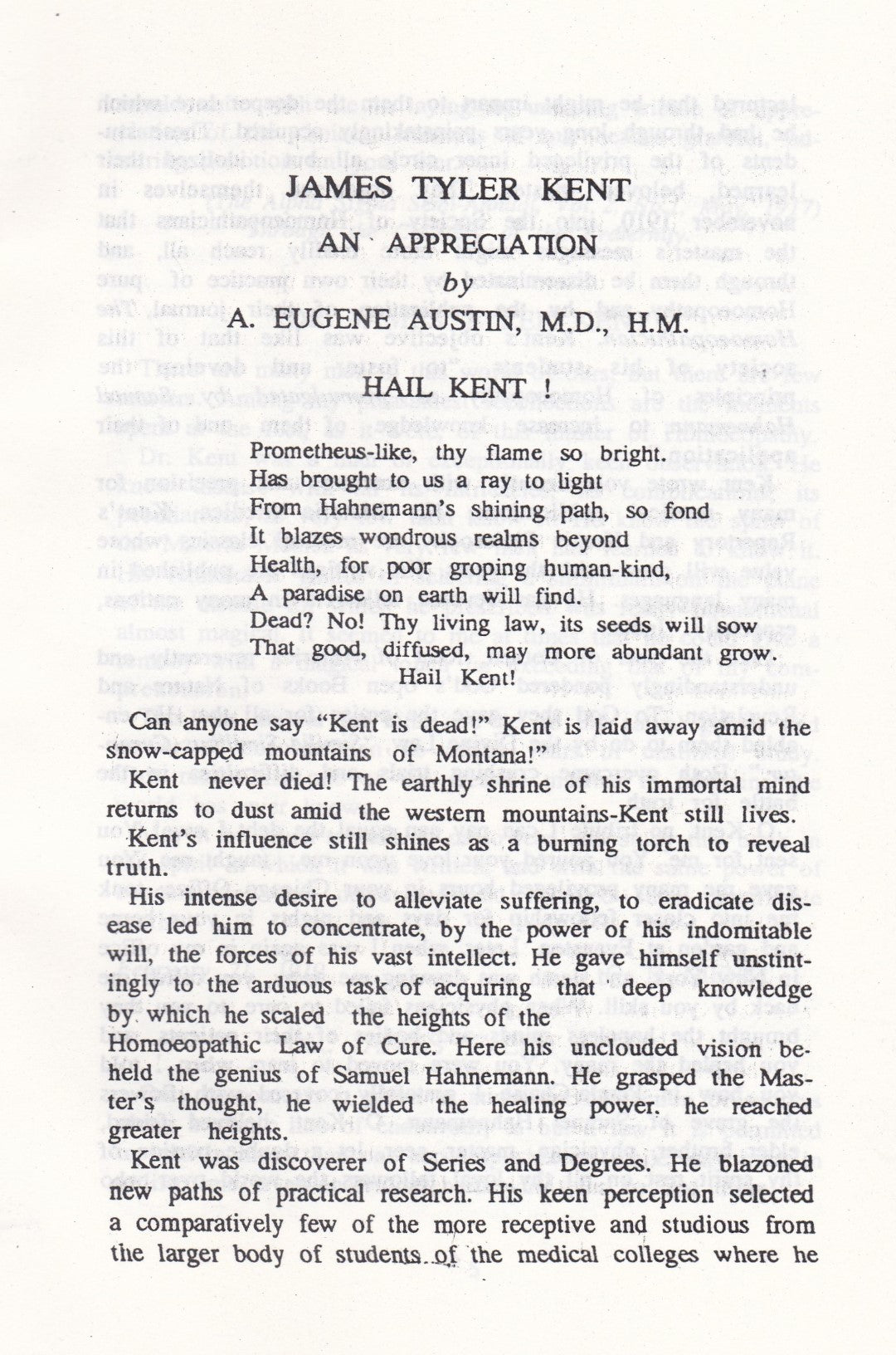 Lectures On HOMOEOPATHIC PHILOSOPHY