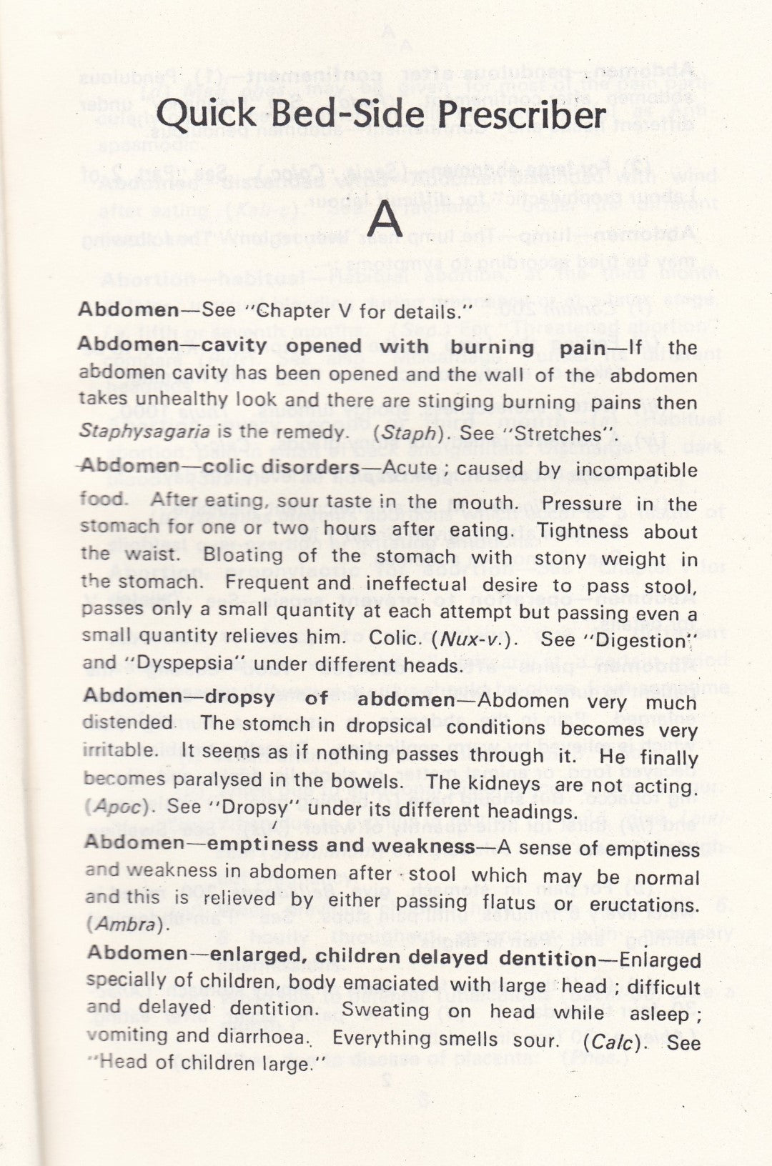 A Home Guide QUICK BED-SIDE PRESCRIBER