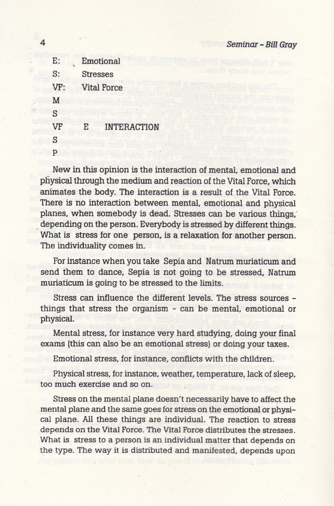 Various  Stages Of Remedies