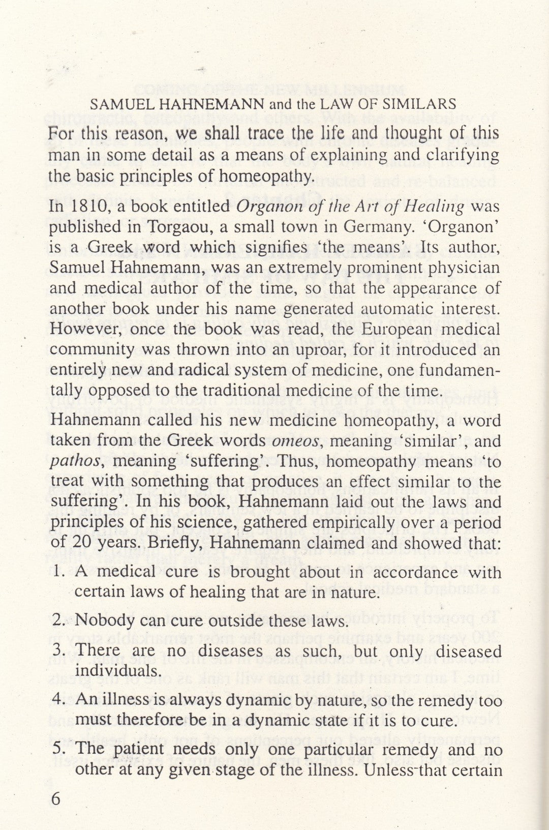 HOMOEOPATHY MEDICINE FOR THE NEW MILLENNIUM