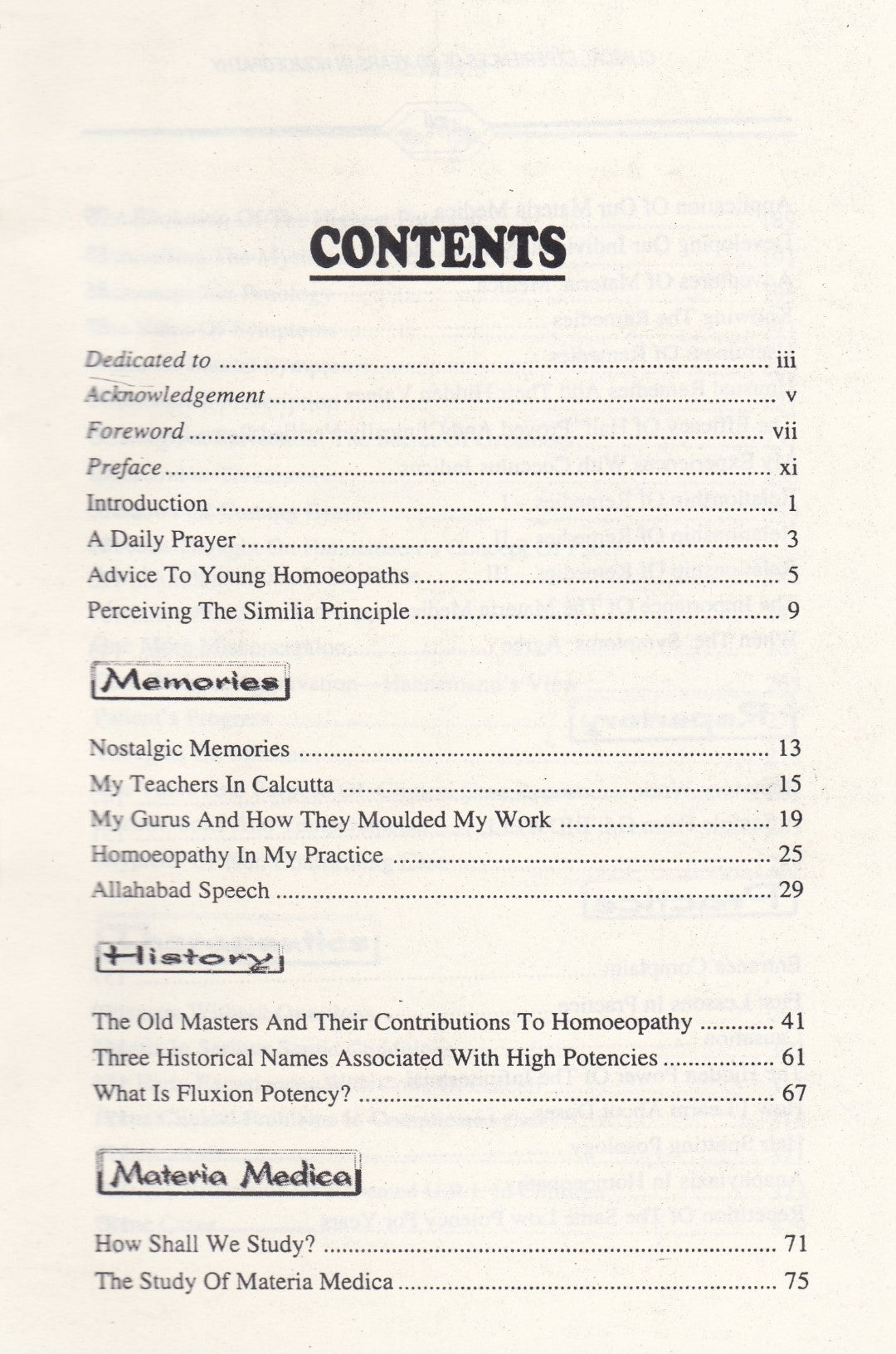 Clinical Experiences 70 Years in Homoeopathy