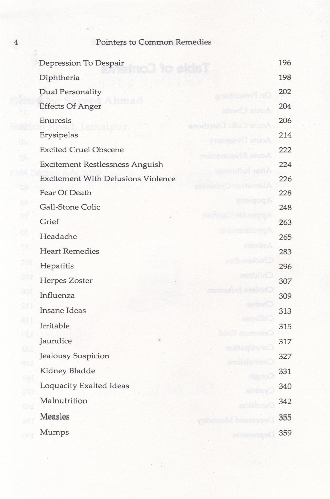 POINTERS To The COMMON REMEDIES