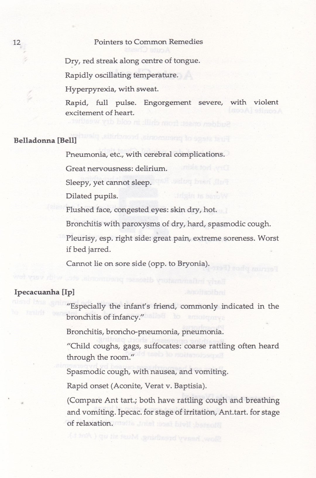 POINTERS To The COMMON REMEDIES