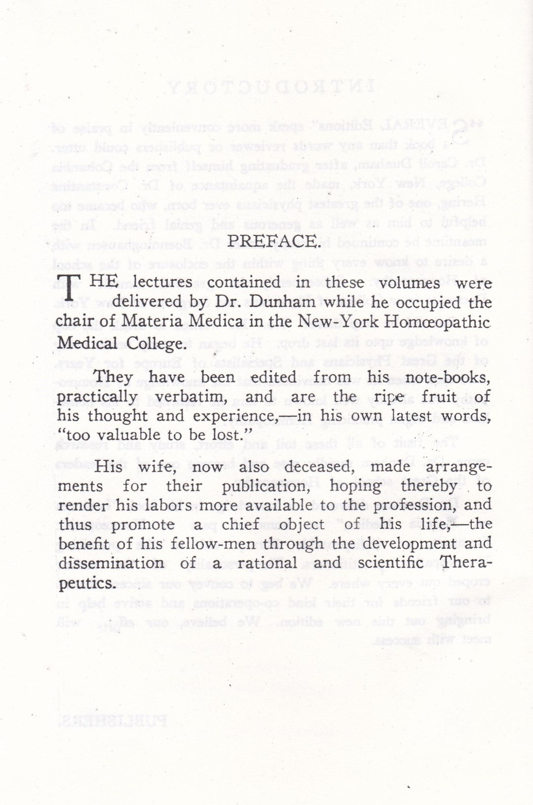 LECTURES ON MATERIA MEDICA