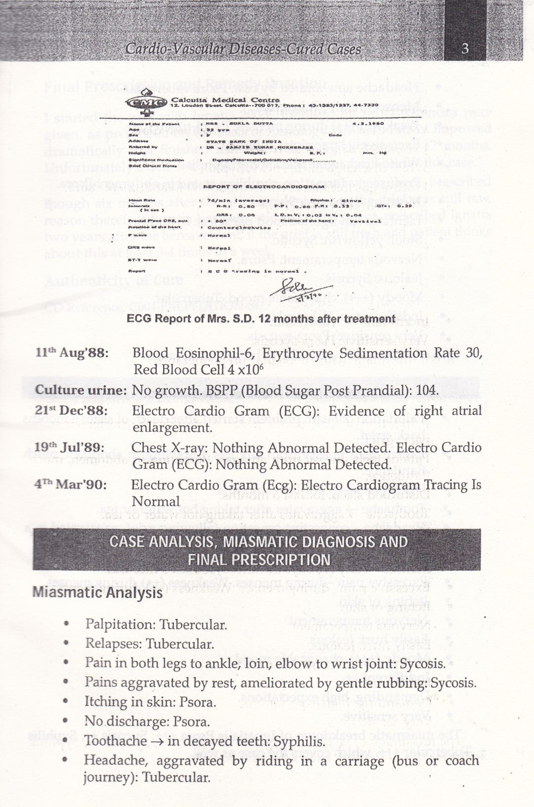 Success Of Homoeopathy AUTHENTIC CURES WITH MEDICAL REPORTS Before &  After Treatment
