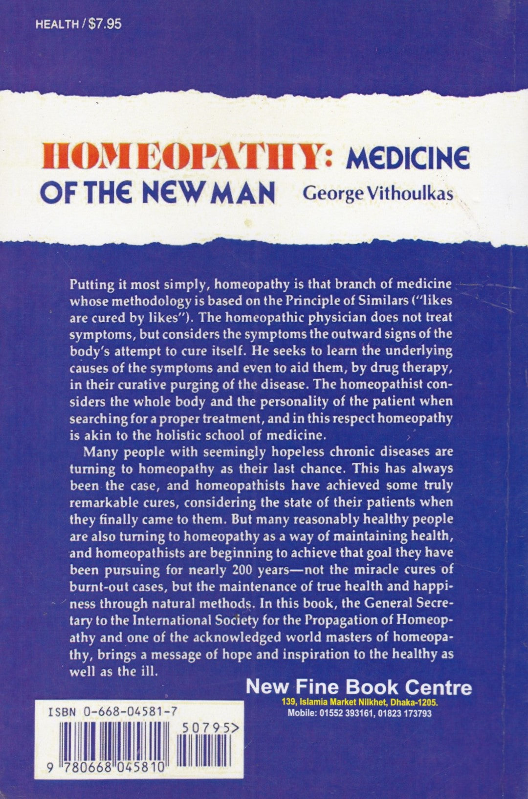 HOMEOPATHY MEDICINE OF THE NEW MAN