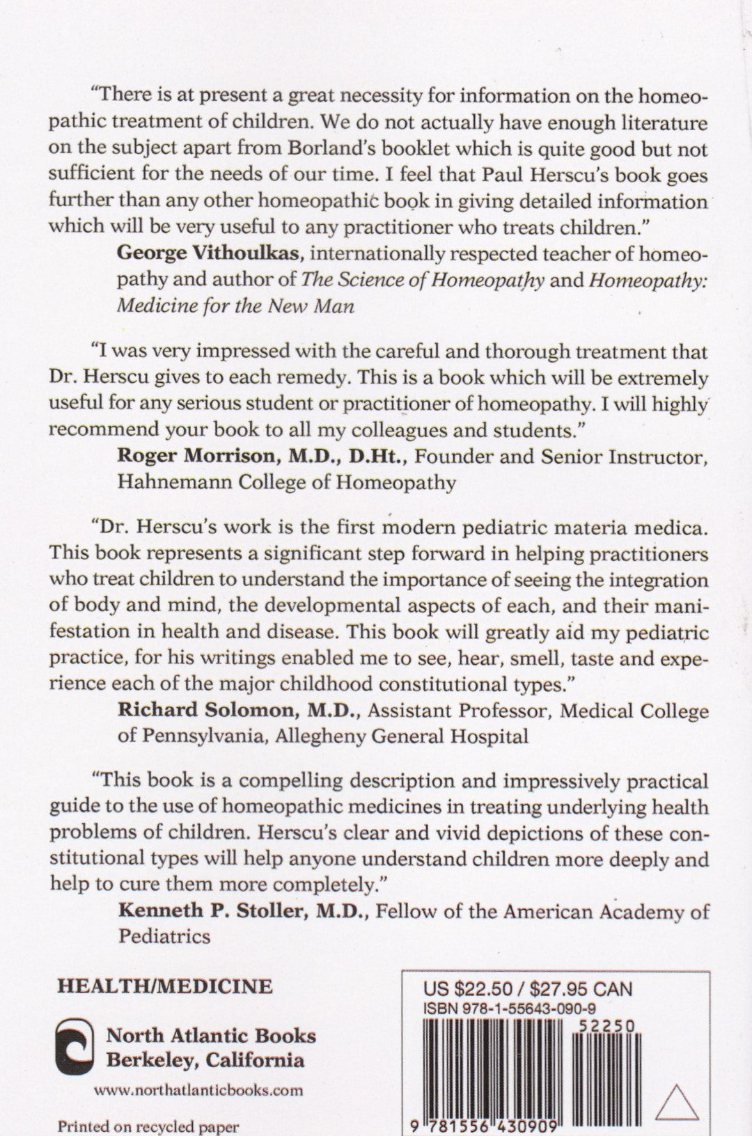 The Homeopathic Treatment Of children