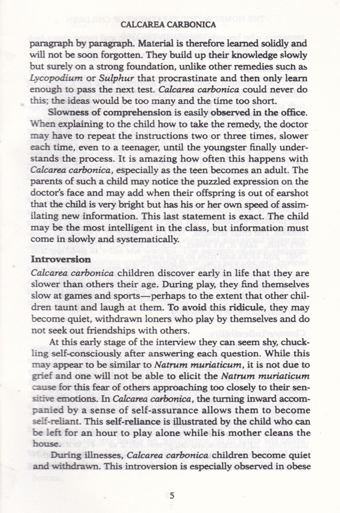 The Homeopathic Treatment Of children