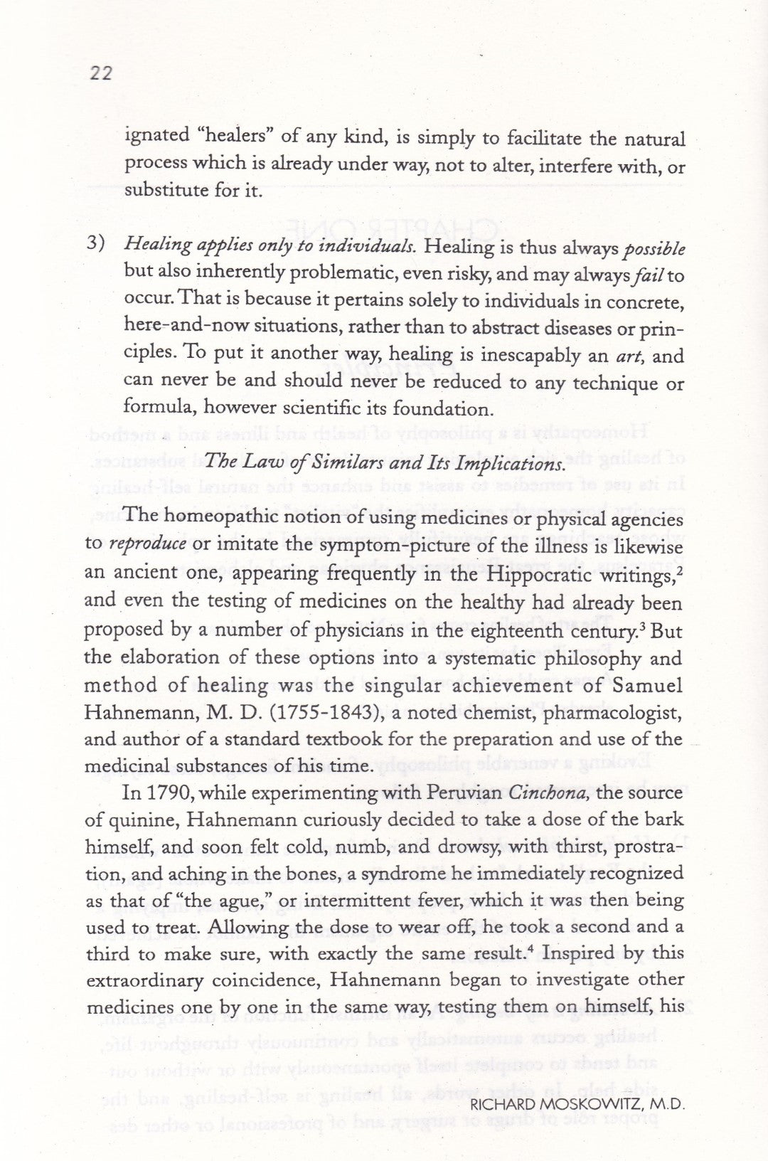 The Homeopathic Point Of View