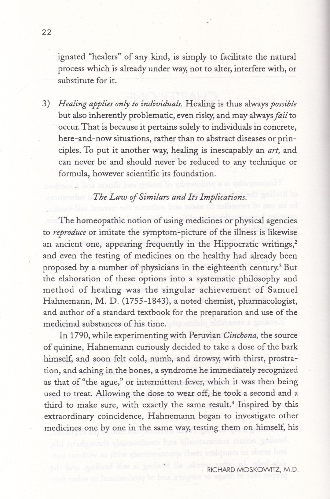 The Homeopathic Point Of View