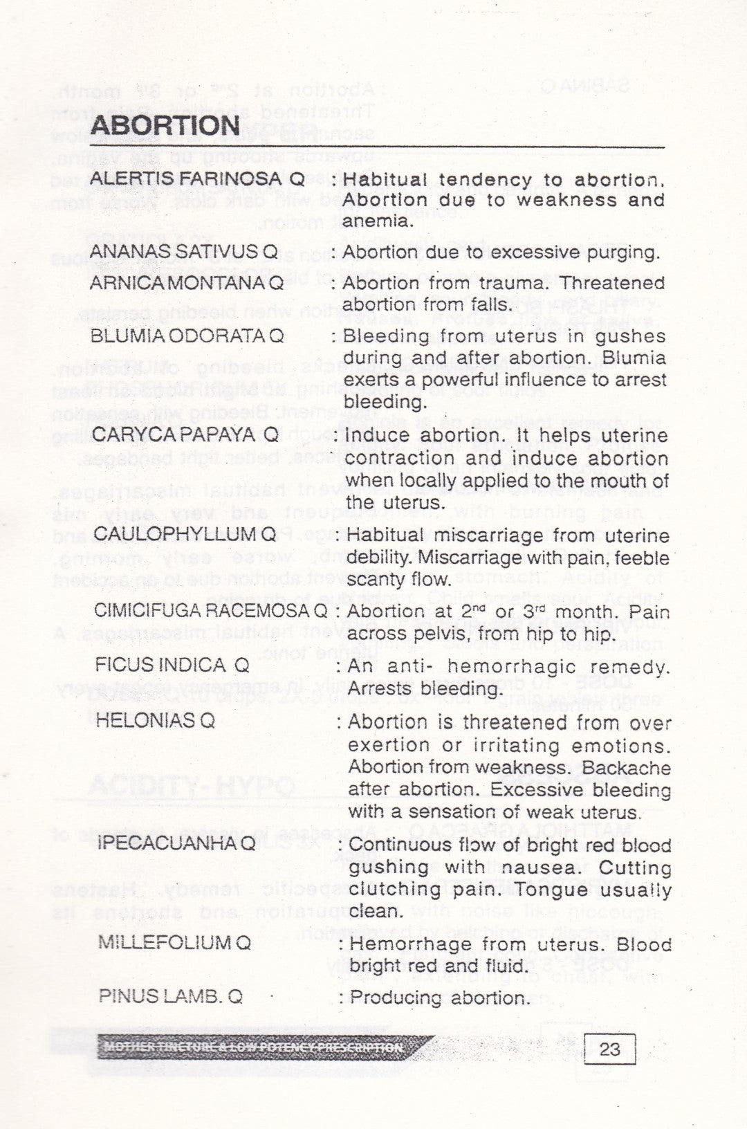 MOTHER TINCTURE & LOW POTENCY PRESCRIPTION