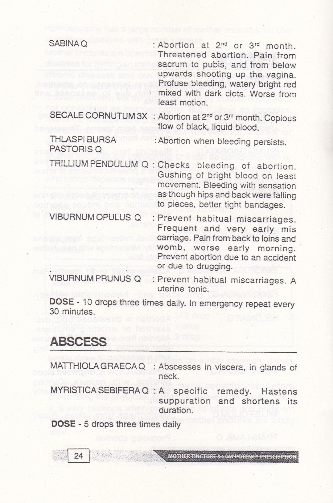 MOTHER TINCTURE & LOW POTENCY PRESCRIPTION