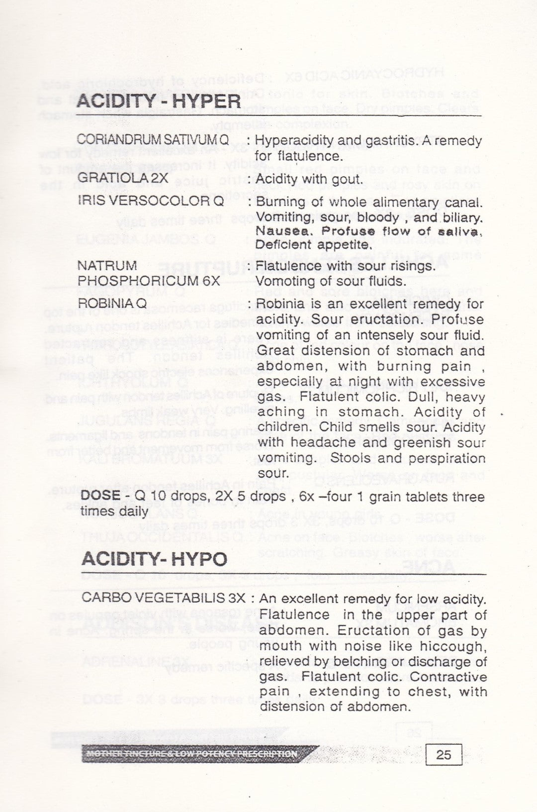 MOTHER TINCTURE & LOW POTENCY PRESCRIPTION