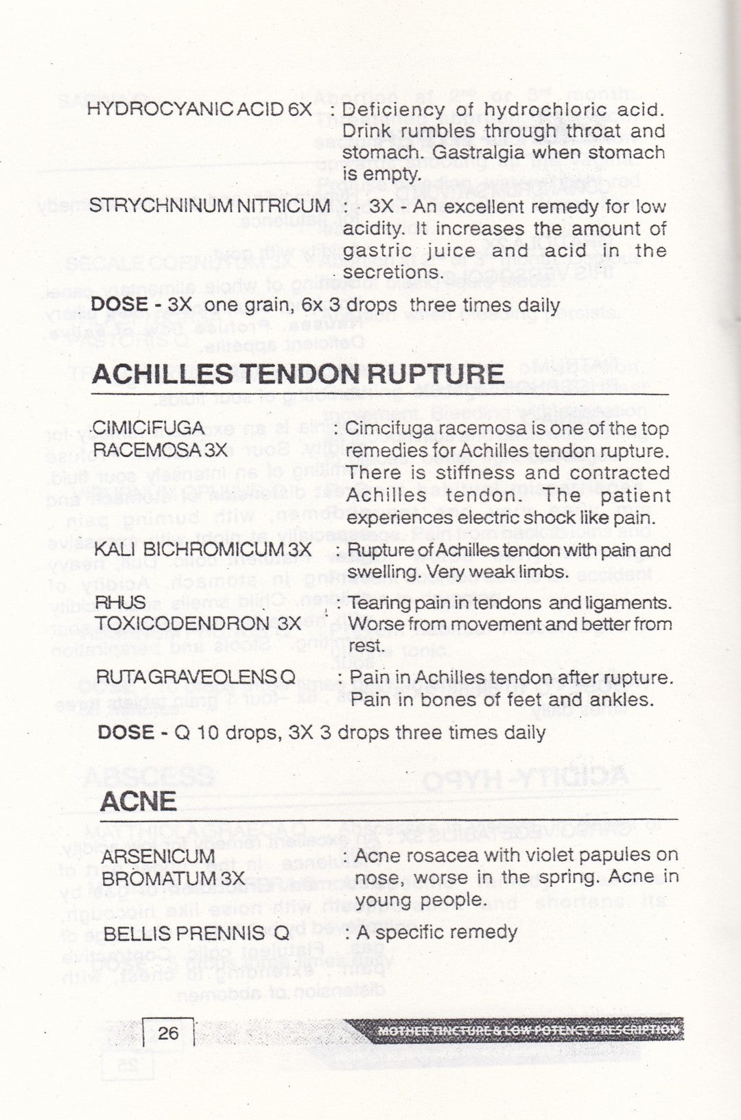 MOTHER TINCTURE & LOW POTENCY PRESCRIPTION