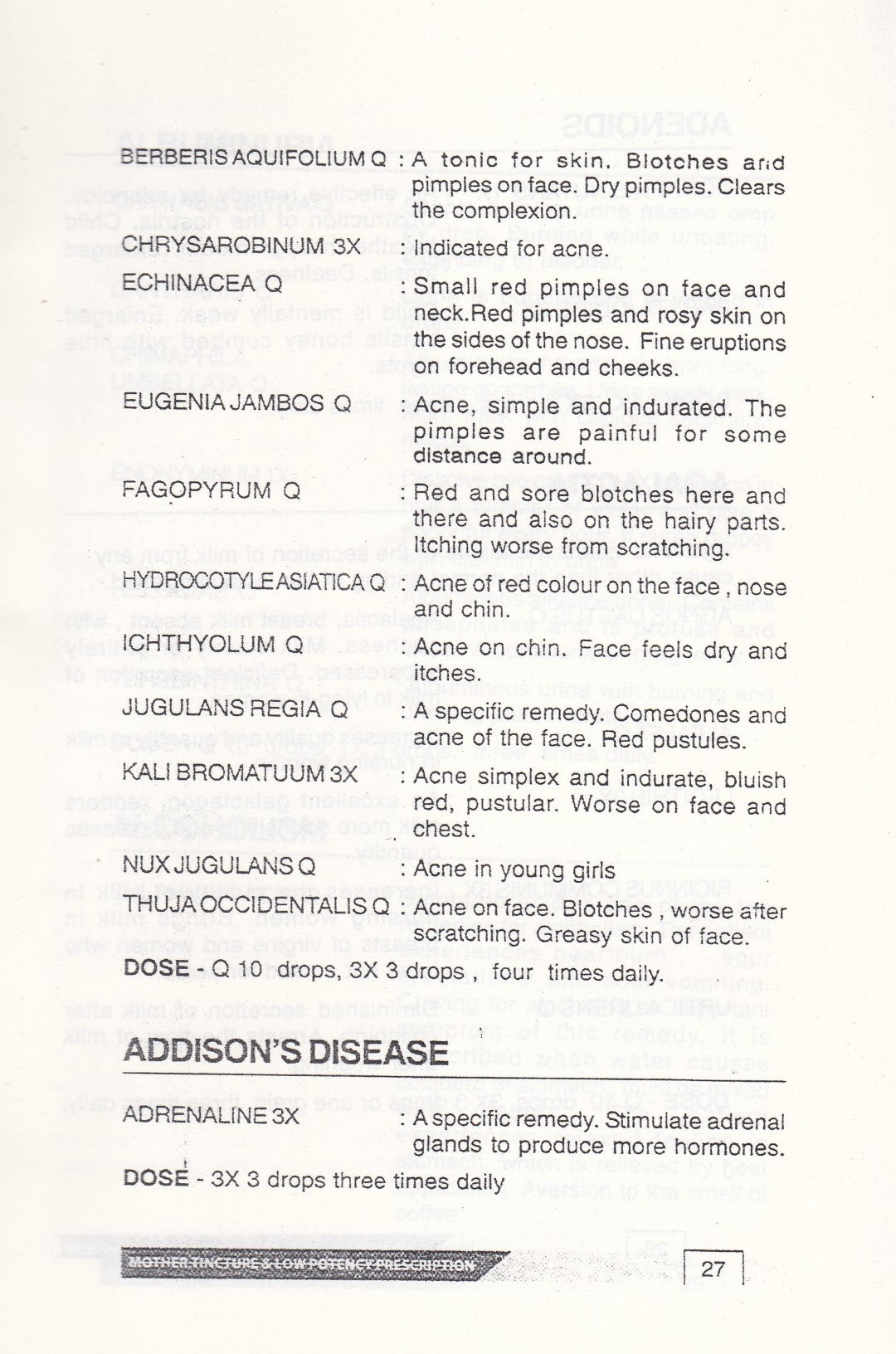 MOTHER TINCTURE & LOW POTENCY PRESCRIPTION