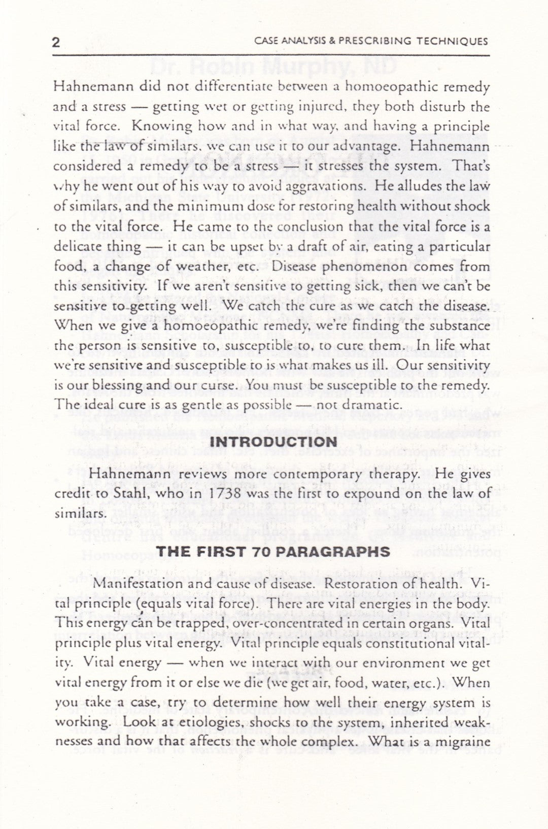 Case Analysis & Prescribing Techniques
