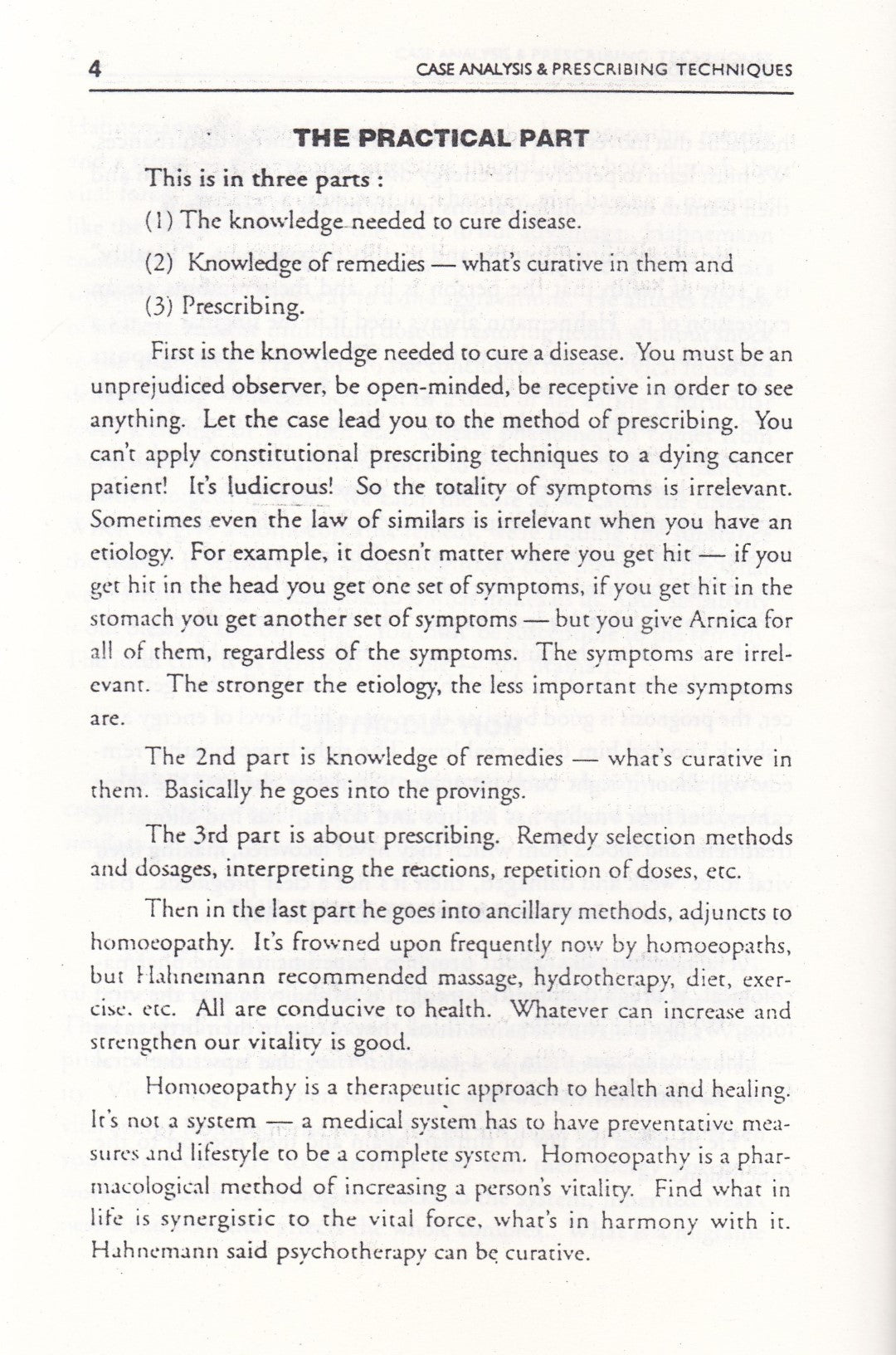 Case Analysis & Prescribing Techniques