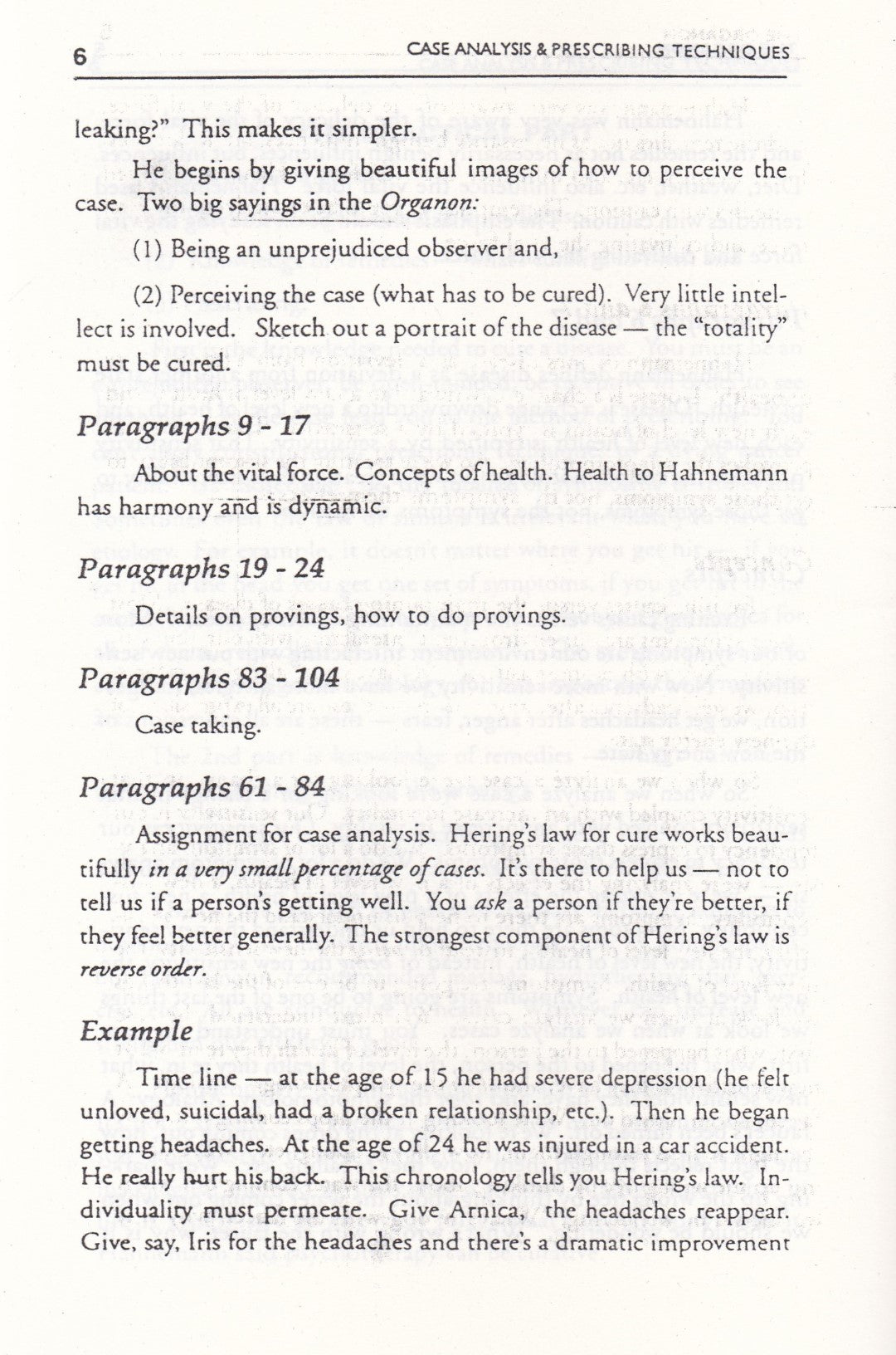 Case Analysis & Prescribing Techniques