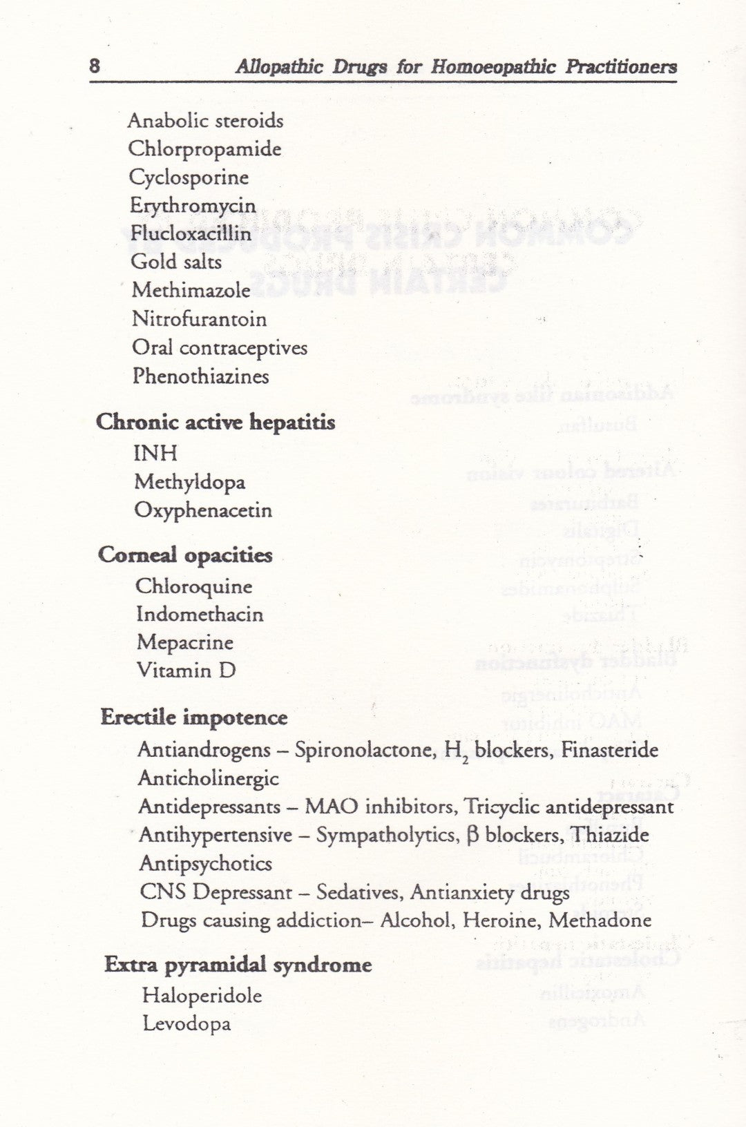Guide to Common Allopathic Drugs for Homoeopathic Practitioners