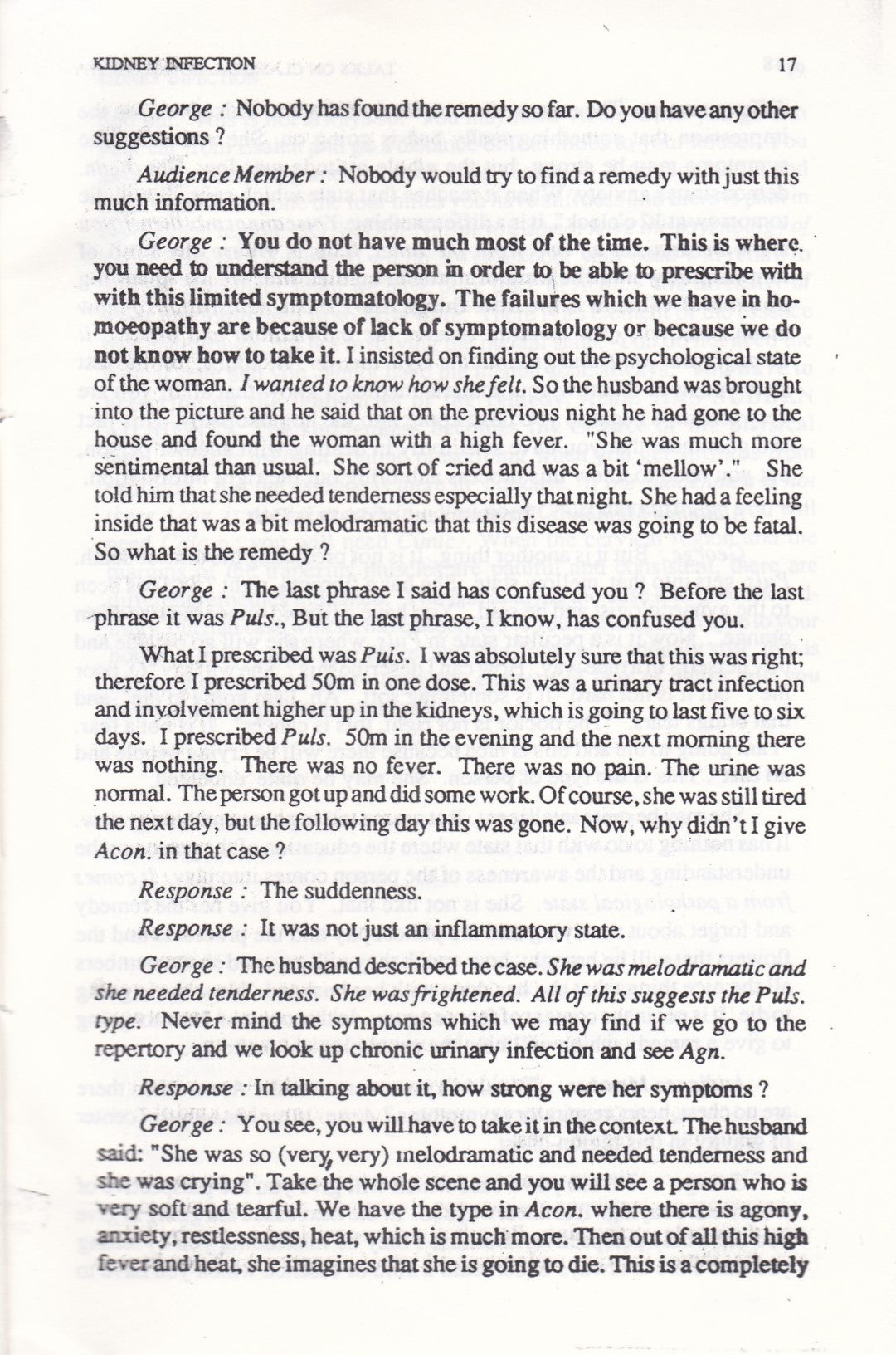 Talks On Classical Homoeopathy