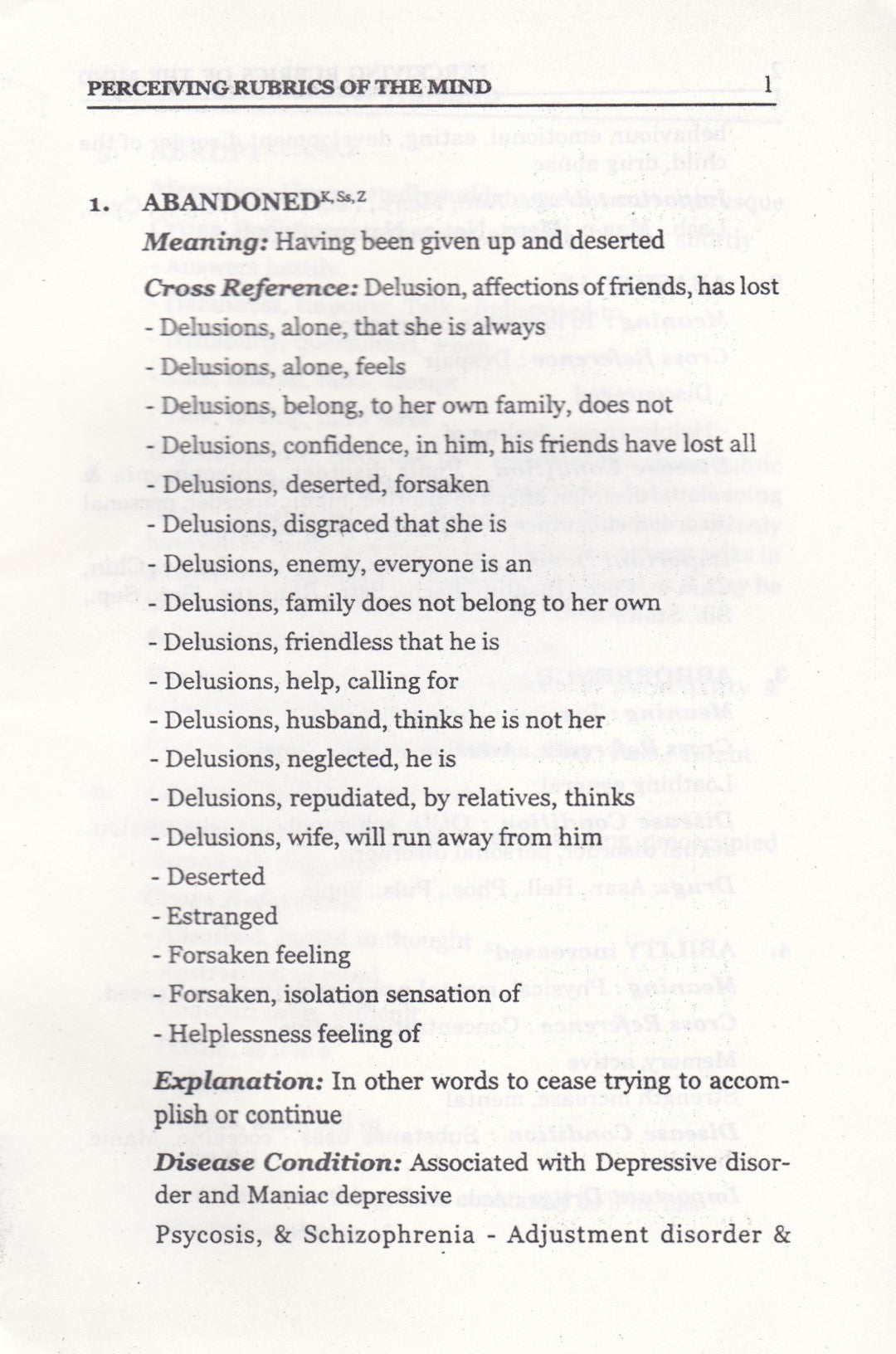 Perceiving Rubrics  Of The Mind