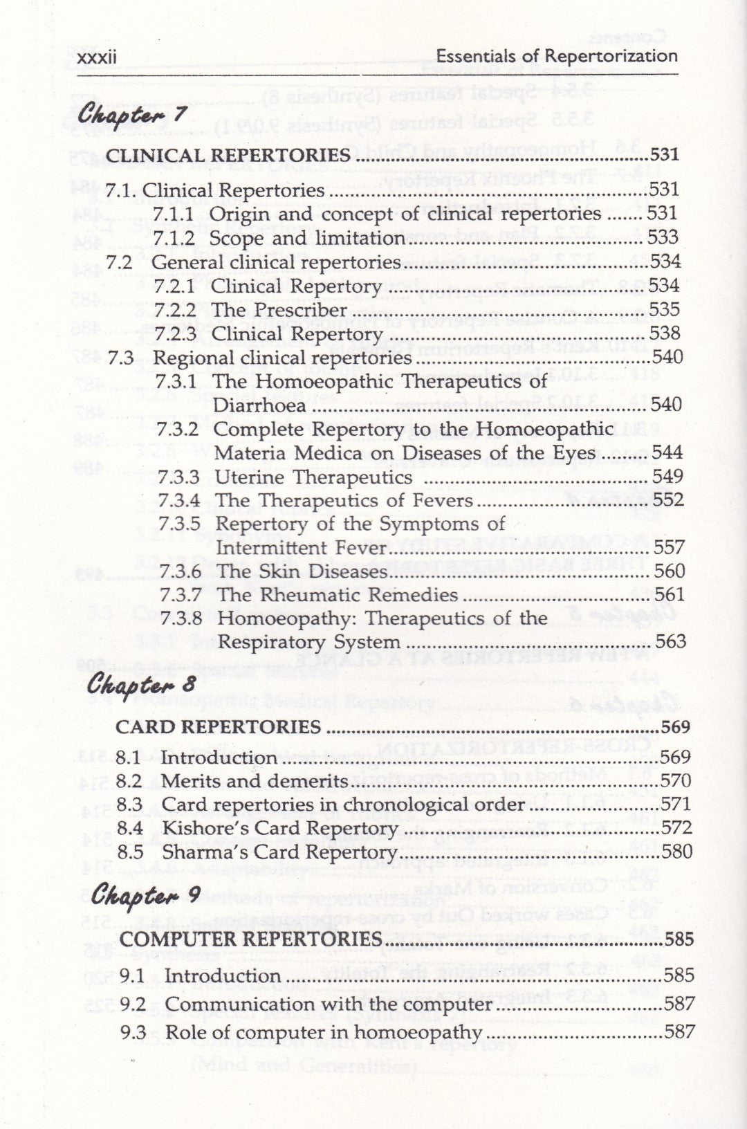ESSENTIALS OF REPERTORIZATION
