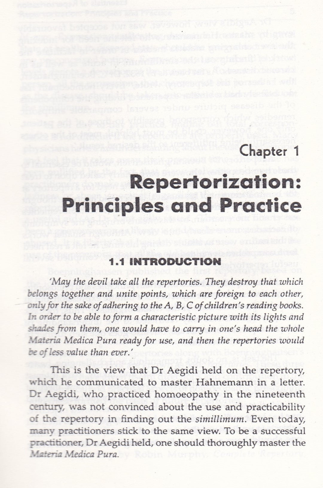 ESSENTIALS OF REPERTORIZATION