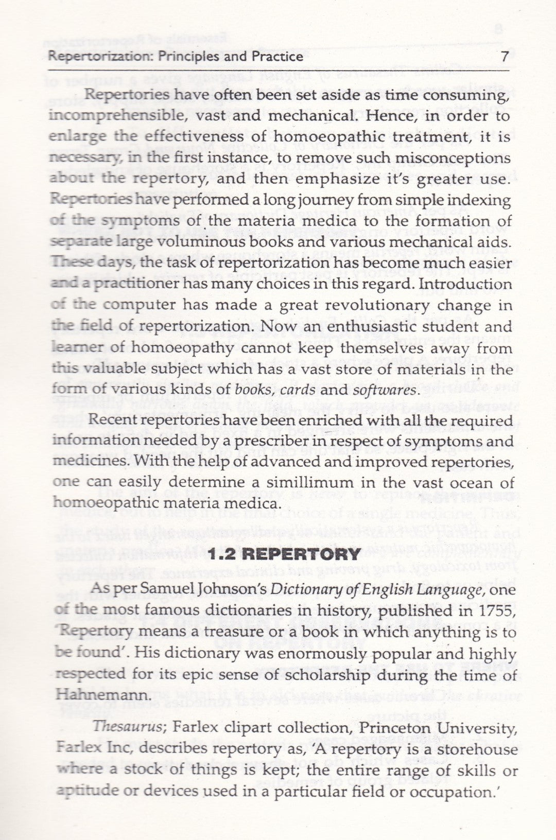 ESSENTIALS OF REPERTORIZATION