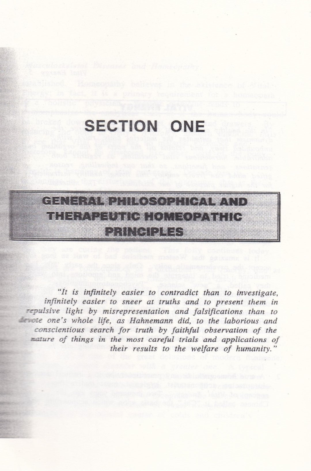 MUSCULOSKELETAL DISEASES AND HOMEOPATHY