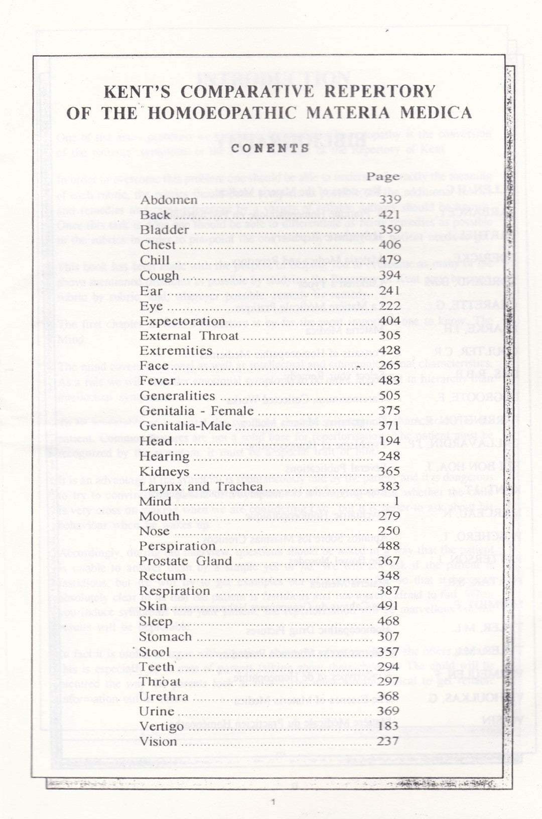 Kent's Comparative Repertory Of The Homoeopathic Materia Medica