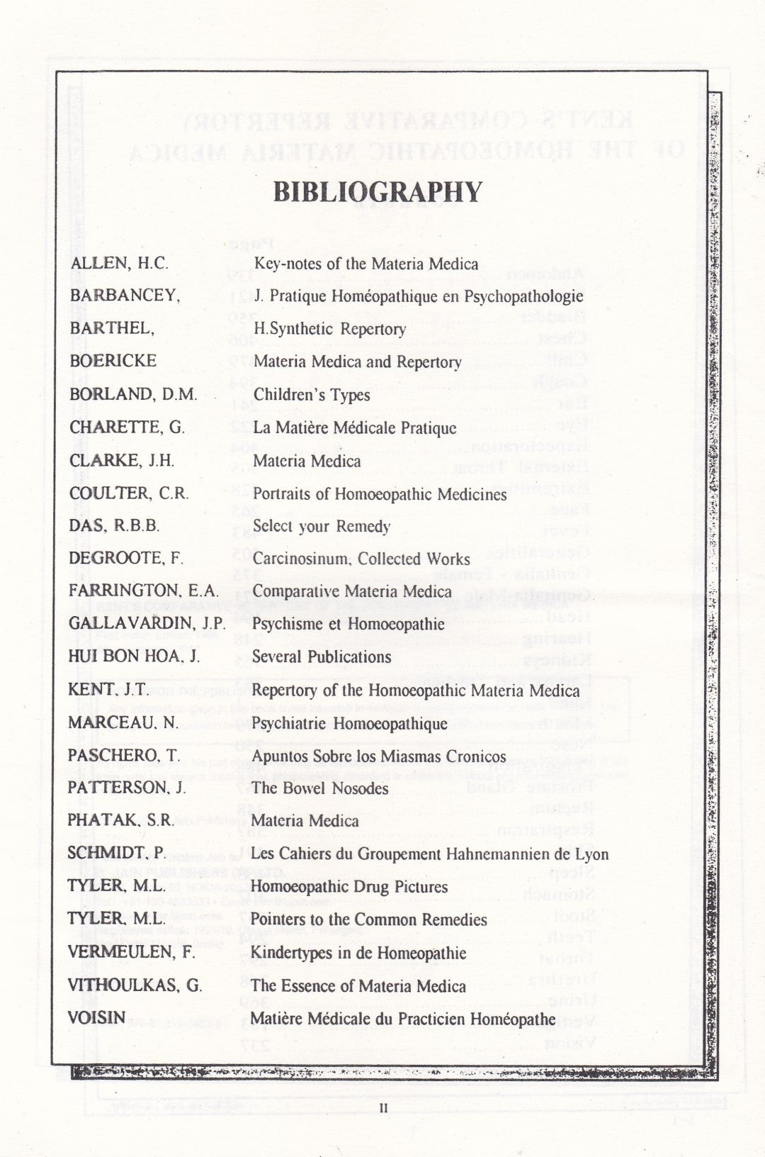 Kent's Comparative Repertory Of The Homoeopathic Materia Medica