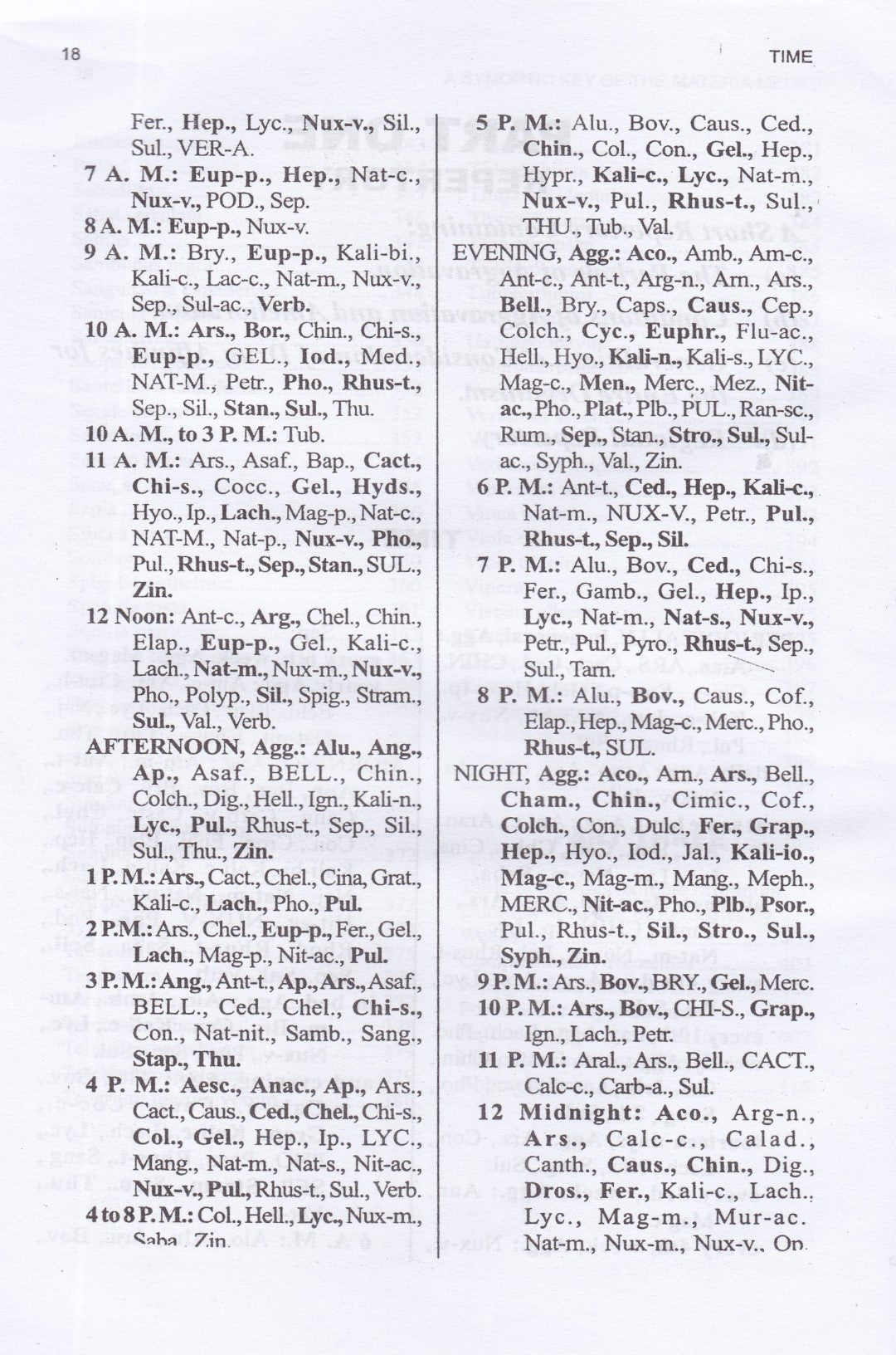 A Synoptic Key of the Materia Medica