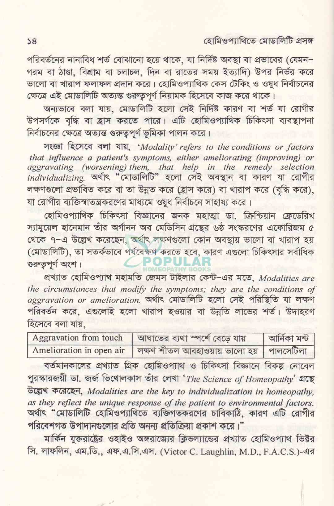 হোমিওপ্যাথিতে মোডালিটি প্রসঙ্গ