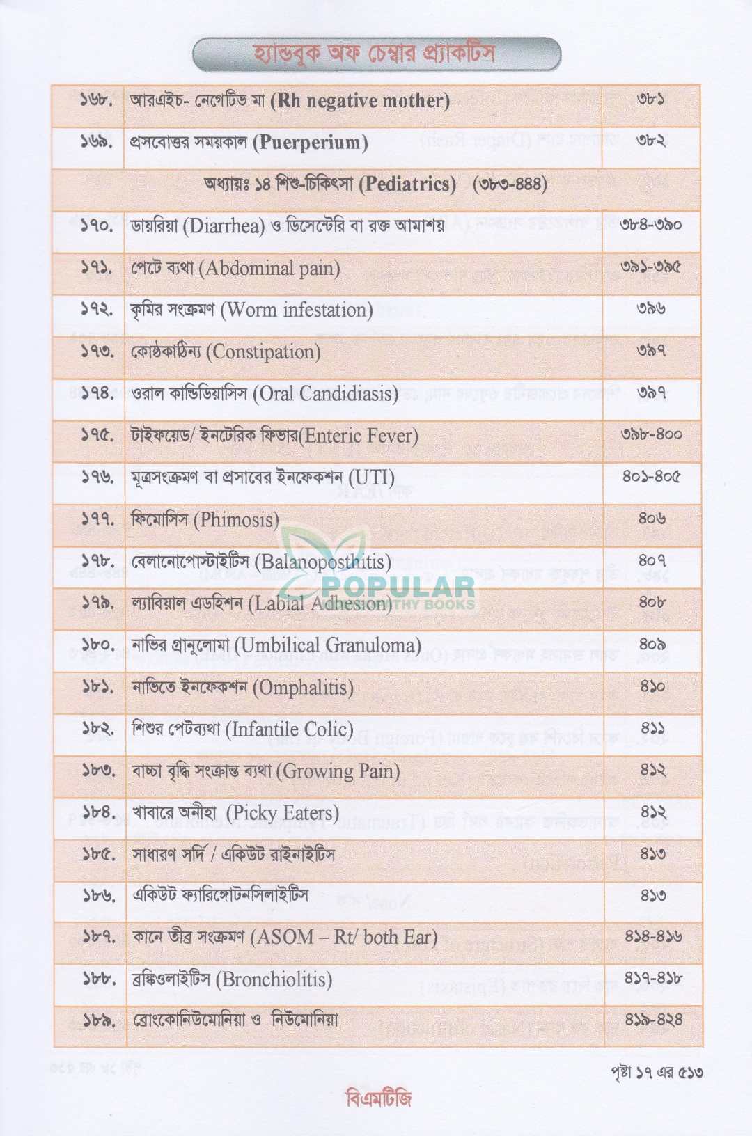 হ্যান্ড বুক অফ চেম্বার প্র্যাকটিস জেনারেল প্র্যাকটিসের সহজ ও আধুনিক সমাধান