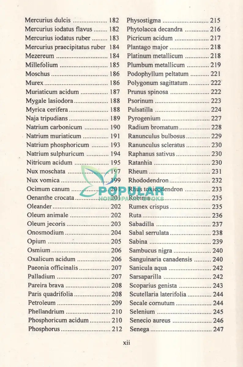 A Synoptic Key of the Materia Medica Homeopathy Books