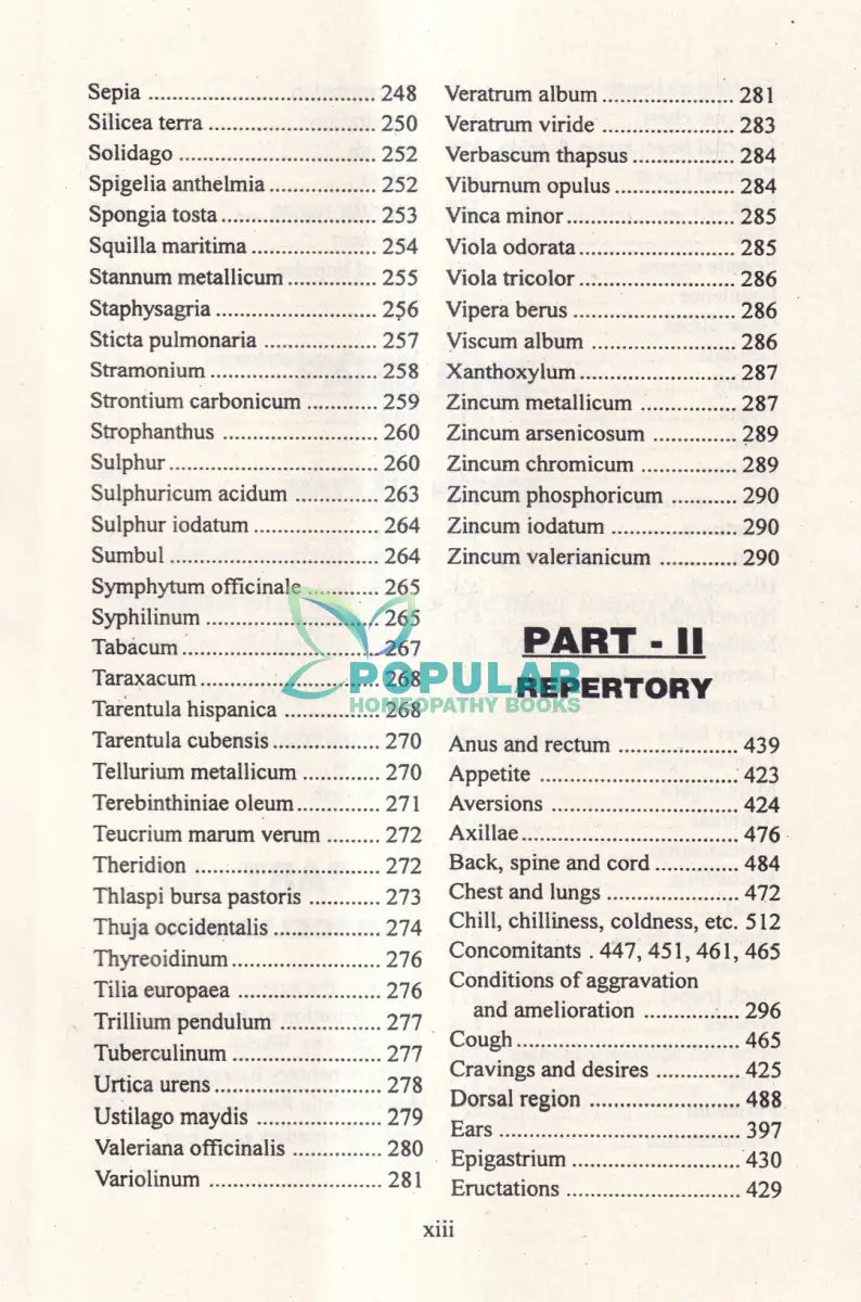 A Synoptic Key of the Materia Medica Homeopathy Books